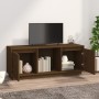 Mueble para TV madera maciza de pino marrón miel 110,5x35x44 cm de vidaXL, Muebles TV - Ref: Foro24-814342, Precio: 60,65 €
