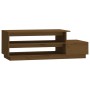 Mesa de centro madera maciza de pino marrón miel 120x50x40,5 cm de vidaXL, Mesas de centro - Ref: Foro24-814417, Precio: 92,9...