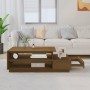 Mesa de centro madera maciza de pino marrón miel 120x50x40,5 cm de vidaXL, Mesas de centro - Ref: Foro24-814417, Precio: 92,9...