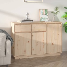 Aparador de madera maciza de pino 110x34x75 cm de vidaXL, Aparadores - Ref: Foro24-814329, Precio: 162,41 €, Descuento: %