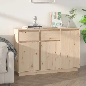 Solid pine wood sideboard 110x34x75 cm by vidaXL, Sideboards - Ref: Foro24-814329, Price: 159,84 €, Discount: %