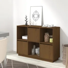 Honigbraunes Sideboard aus massivem Kiefernholz, 110,35 x 35 x 80 cm von vidaXL, Sideboards - Ref: Foro24-814357, Preis: 84,1...