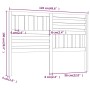 Bettkopfteil aus massivem grauem Kiefernholz, 126 x 4 x 100 cm von vidaXL, Kopf- und Fußteile - Ref: Foro24-814136, Preis: 61...