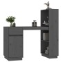 Schreibtisch aus massivem grauem Kiefernholz, 110 x 53 x 117 cm von vidaXL, Schreibtische - Ref: Foro24-814511, Preis: 205,91...