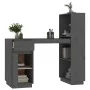 Schreibtisch aus massivem grauem Kiefernholz, 110 x 53 x 117 cm von vidaXL, Schreibtische - Ref: Foro24-814511, Preis: 203,38...