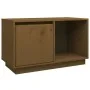 Mueble de TV madera maciza de pino marrón miel 74x35x44 cm de vidaXL, Muebles TV - Ref: Foro24-814337, Precio: 45,56 €, Descu...