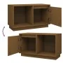 Mueble de TV madera maciza de pino marrón miel 74x35x44 cm de vidaXL, Muebles TV - Ref: Foro24-814337, Precio: 45,56 €, Descu...