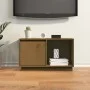 Mueble de TV madera maciza de pino marrón miel 74x35x44 cm de vidaXL, Muebles TV - Ref: Foro24-814337, Precio: 45,56 €, Descu...