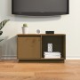 TV-Ständer Massivholz Kiefer honigbraun 74x35x44 cm von vidaXL, TV-Möbel - Ref: Foro24-814337, Preis: 45,99 €, Rabatt: %