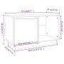 Mueble de TV madera maciza de pino marrón miel 74x35x44 cm de vidaXL, Muebles TV - Ref: Foro24-814337, Precio: 45,56 €, Descu...