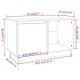 TV-Ständer Massivholz Kiefer honigbraun 74x35x44 cm von vidaXL, TV-Möbel - Ref: Foro24-814337, Preis: 45,99 €, Rabatt: %