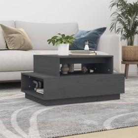 Couchtisch aus massivem grauem Kiefernholz, 80 x 55 x 40,5 cm von vidaXL, Couchtisch - Ref: Foro24-814516, Preis: 68,35 €, Ra...
