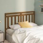 Honey brown solid pine wood bed headboard 126x4x100 cm by vidaXL, Headboards and footboards - Ref: Foro24-814087, Price: 49,0...