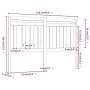 Cabecero de cama madera maciza de pino marrón miel 126x4x100 cm de vidaXL, Cabeceros y pies de cama - Ref: Foro24-814087, Pre...