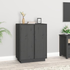 Sideboard aus massivem grauem Kiefernholz, 60 x 35 x 80 cm von vidaXL, Sideboards - Ref: Foro24-814491, Preis: 90,76 €, Rabat...