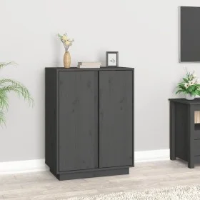 Sideboard aus massivem grauem Kiefernholz, 60 x 35 x 80 cm von vidaXL, Sideboards - Ref: Foro24-814491, Preis: 89,65 €, Rabat...