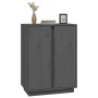 Solid gray pine wood sideboard 60x35x80 cm by vidaXL, Sideboards - Ref: Foro24-814491, Price: 90,76 €, Discount: %