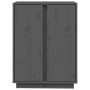 Solid gray pine wood sideboard 60x35x80 cm by vidaXL, Sideboards - Ref: Foro24-814491, Price: 90,76 €, Discount: %