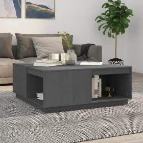 Couchtisch aus massivem grauem Kiefernholz, 100 x 101 x 40,5 cm von vidaXL, Couchtisch - Ref: Foro24-814521, Preis: 187,50 €,...