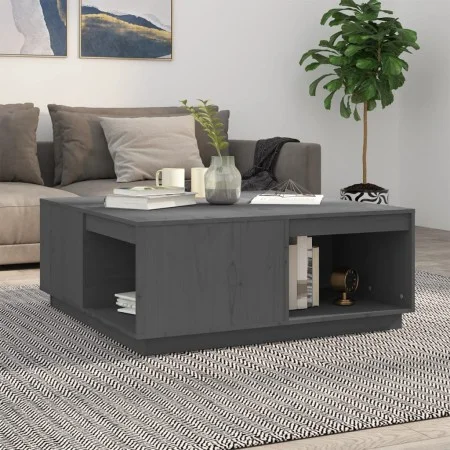 Solid gray pine wood coffee table 100x101x40.5 cm by vidaXL, Coffee table - Ref: Foro24-814521, Price: 187,50 €, Discount: %
