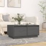 Couchtisch aus massivem grauem Kiefernholz, 80 x 50 x 35 cm von vidaXL, Couchtisch - Ref: Foro24-814441, Preis: 77,92 €, Raba...
