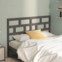 Bettkopfteil aus massivem grauem Kiefernholz, 126 x 4 x 100 cm von vidaXL, Kopf- und Fußteile - Ref: Foro24-814186, Preis: 54...