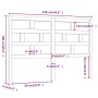 Bettkopfteil aus massivem grauem Kiefernholz, 126 x 4 x 100 cm von vidaXL, Kopf- und Fußteile - Ref: Foro24-814186, Preis: 54...