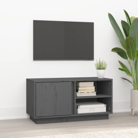 TV-Schrank aus massivem grauem Kiefernholz 80x35x40,5 cm von vidaXL, TV-Möbel - Ref: Foro24-814466, Preis: 63,44 €, Rabatt: %