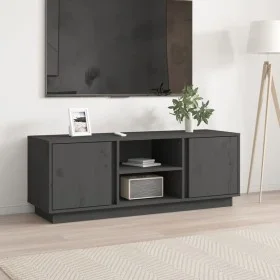 TV-Schrank aus massivem, grauem Kiefernholz, 110 x 35 x 40,5 cm von vidaXL, TV-Möbel - Ref: Foro24-814476, Preis: 66,99 €, Ra...