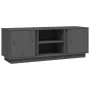 TV-Schrank aus massivem, grauem Kiefernholz, 110 x 35 x 40,5 cm von vidaXL, TV-Möbel - Ref: Foro24-814476, Preis: 66,99 €, Ra...