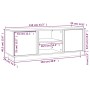 TV-Schrank aus massivem, grauem Kiefernholz, 110 x 35 x 40,5 cm von vidaXL, TV-Möbel - Ref: Foro24-814476, Preis: 66,99 €, Ra...