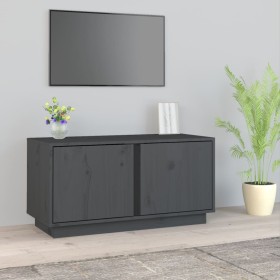 TV-Ständer aus massivem Kiefernholz grau 80x35x40,5 cm von vidaXL, TV-Möbel - Ref: Foro24-814471, Preis: 63,11 €, Rabatt: %