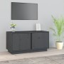 TV-Ständer aus massivem Kiefernholz grau 80x35x40,5 cm von vidaXL, TV-Möbel - Ref: Foro24-814471, Preis: 63,11 €, Rabatt: %