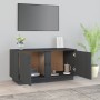 TV-Ständer aus massivem Kiefernholz grau 80x35x40,5 cm von vidaXL, TV-Möbel - Ref: Foro24-814471, Preis: 63,11 €, Rabatt: %