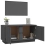 TV-Ständer aus massivem Kiefernholz grau 80x35x40,5 cm von vidaXL, TV-Möbel - Ref: Foro24-814471, Preis: 63,11 €, Rabatt: %