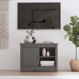 TV-Ständer aus massivem Kiefernholz grau 70x36,5x52 cm von vidaXL, TV-Möbel - Ref: Foro24-814581, Preis: 67,91 €, Rabatt: %