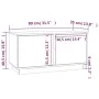 Solid pine wood TV stand in gray, 80x35x40.5 cm by vidaXL, TV Furniture - Ref: Foro24-814471, Price: 62,44 €, Discount: %