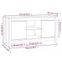 TV-Schrank aus massivem Kiefernholz, grau, 103 x 36,5 x 52 cm von vidaXL, TV-Möbel - Ref: Foro24-814586, Preis: 87,36 €, Raba...