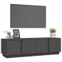 TV-Möbel aus massiver Kiefer in Grau, 140x40x40 cm. von vidaXL, TV-Möbel - Ref: Foro24-814461, Preis: 125,78 €, Rabatt: %