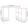 Schreibtisch aus massivem grauem Kiefernholz, 110 x 50 x 75 cm von vidaXL, Schreibtische - Ref: Foro24-814506, Preis: 205,49 ...
