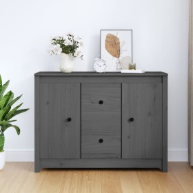 Sideboard aus massivem grauem Kiefernholz, 100 x 35 x 74 cm von vidaXL, Sideboards - Ref: Foro24-814566, Preis: 157,09 €, Rab...