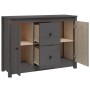 Sideboard aus massivem grauem Kiefernholz, 100 x 35 x 74 cm von vidaXL, Sideboards - Ref: Foro24-814566, Preis: 157,01 €, Rab...