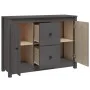 Sideboard aus massivem grauem Kiefernholz, 100 x 35 x 74 cm von vidaXL, Sideboards - Ref: Foro24-814566, Preis: 155,06 €, Rab...