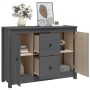 Sideboard aus massivem grauem Kiefernholz, 100 x 35 x 74 cm von vidaXL, Sideboards - Ref: Foro24-814566, Preis: 157,01 €, Rab...