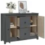 Sideboard aus massivem grauem Kiefernholz, 100 x 35 x 74 cm von vidaXL, Sideboards - Ref: Foro24-814566, Preis: 155,06 €, Rab...