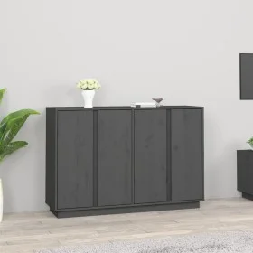 Sideboard aus massivem grauem Kiefernholz, 120 x 35 x 80 cm von vidaXL, Sideboards - Ref: Foro24-814496, Preis: 151,09 €, Rab...