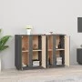Sideboard aus massivem grauem Kiefernholz, 120 x 35 x 80 cm von vidaXL, Sideboards - Ref: Foro24-814496, Preis: 151,09 €, Rab...