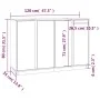 Sideboard aus massivem grauem Kiefernholz, 120 x 35 x 80 cm von vidaXL, Sideboards - Ref: Foro24-814496, Preis: 151,09 €, Rab...
