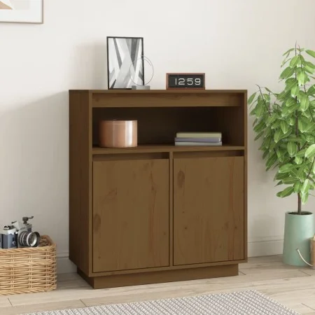 Honigbraunes Sideboard aus massivem Kiefernholz, 70 x 34 x 80 cm von vidaXL, Sideboards - Ref: Foro24-814387, Preis: 77,92 €,...