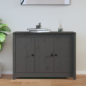 Sideboard aus massivem grauem Kiefernholz, 100 x 35 x 74 cm von vidaXL, Sideboards - Ref: Foro24-814561, Preis: 140,35 €, Rab...